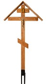 Крест дубовый "Элит" домик